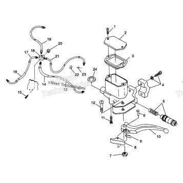 CONTROLS MASTER CYLINDER/BRAKE LINE