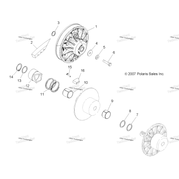 DRIVE TRAIN, SECONDARY CLUTCH