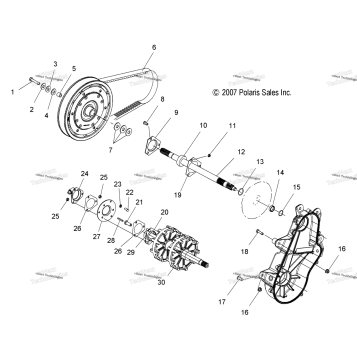 DRIVE TRAIN, DRIVE SHAFT, JACKSHAFT & DRIVE BELT
