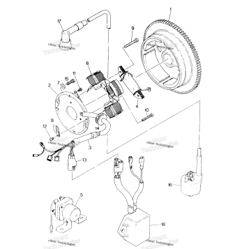 MAGNETO ASSEMBLY 250 4X4