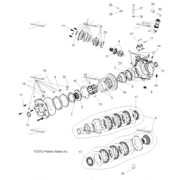 DRIVE TRAIN, FRONT GEARCASE & MOUNTING (49ATVGEARCASE1332695)