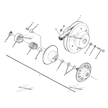 DRIVEN CLUTCH ASSEMBLY 350 2X4