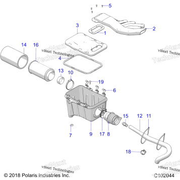 ENGINE, AIR INTAKE SYSTEM A19SDE57F1/SDA57F1