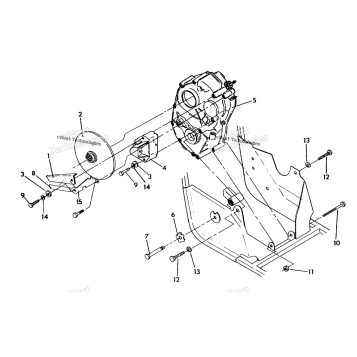 RH GEARCASE/BRAKEMOUNTING 350 4X4/W928139