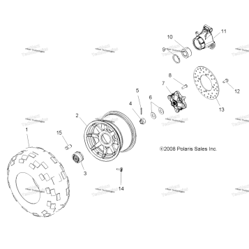 WHEELS, REAR TIRE & BRAKE DISC A18S6S57CL