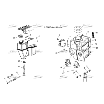 ENGINE, OIL TANK & AIRBOX ASM