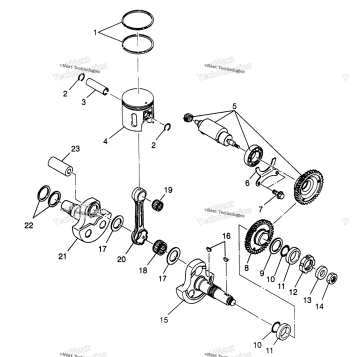 PISTON & CRANKSHAFT 6X6 400L W968740 & 6X6 400L NORWEGIAN