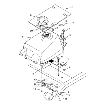 FUEL TANK ASSEMBLY 6X6 350L