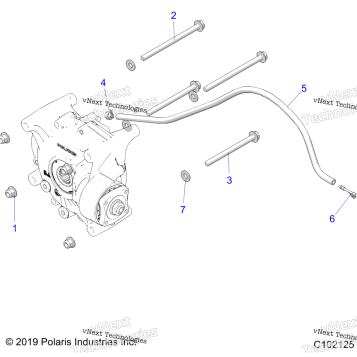 DRIVE TRAIN, GEARCASE MOUNTING, REAR