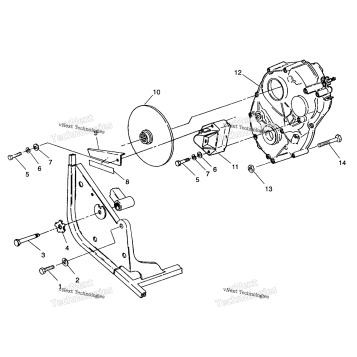 GEARCASE/REAR BRAKE MOUNTING TRAIL BLAZER