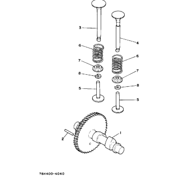 CAMSHAFT - VALVE (YP30G)