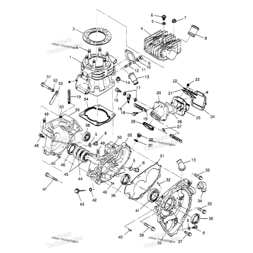 CRANKCASE & CYLINDER 2X4 400L