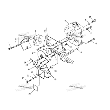 GEARCASE/BRAKE MOUNTING SPORT 400L