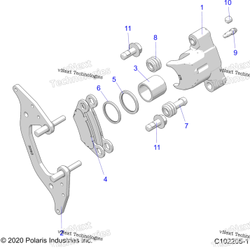 BRAKES, FRONT CALIPER