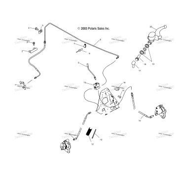CONTROLSMASTER CYLINDER/FRONT BRAKE LINE