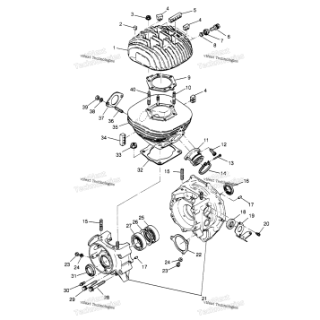 CRANKCASE & CYLINDER 6X6 300