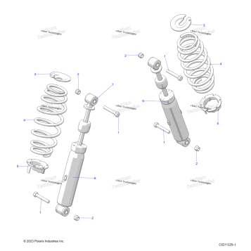SUSPENSION, REAR SHOCK & MOUNTING