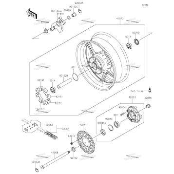 REAR WHEEL/CHAIN