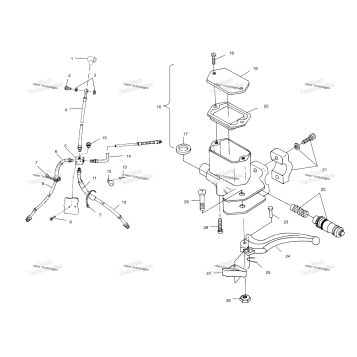 CONTROLS MASTER CYLINDER/BRAKE LINE