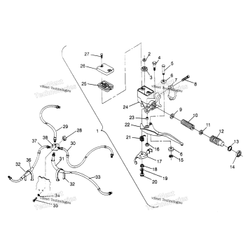 CONTROLS MASTER CYLINDER/BRAKE LINE TRAIL BOSS