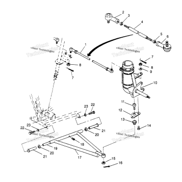 STEERING/AARM ASSEMBLY 2X4 400L