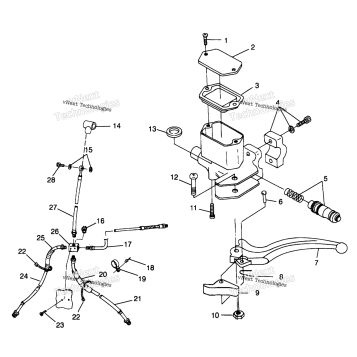 CONTROLS MASTER CYLINDER/BRAKE LINE A99CH45IA