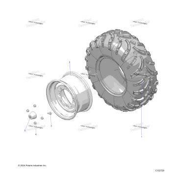 WHEELS, REAR TIRE