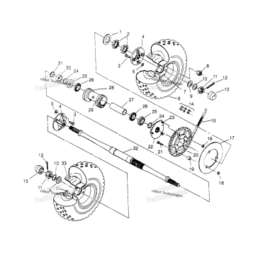 REAR WHEEL DRIVE ASSEMBLY XPLORER 4X4