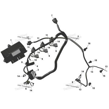 ROTAX - ENGINE HARNESS AND ELECTRONIC MODULE
