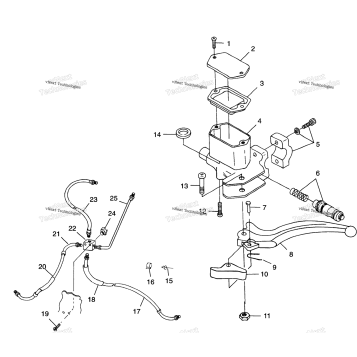 CONTROLS MASTER CYLINDER/BRAKE LINE