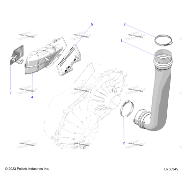 DRIVE TRAIN, CLUTCH COVER DUCTING