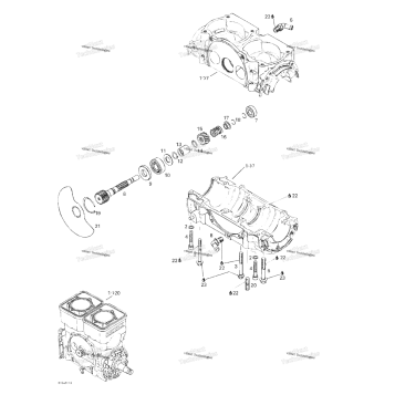CRANKCASE, ROTARY VALVE