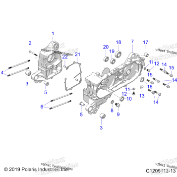ENGINE, CRANKCASE