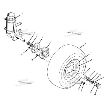 FRONT WHEEL ASSEMBLY 350 2X4