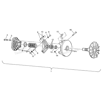 DRIVE CLUTCH ASSEMBLY SWEDISH 4X4 400L