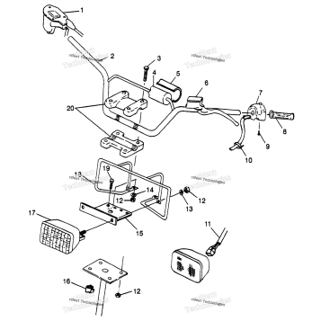 HANDLEBAR/HEADLIGHT SCRAMBLER 400L