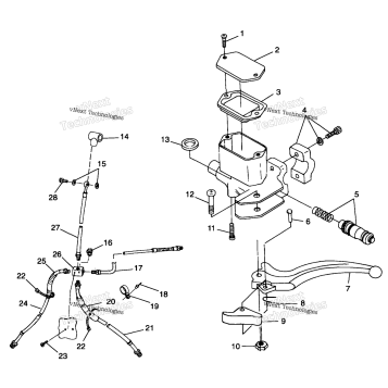 CONTROLS MASTER CYLINDER/BRAKE LINE