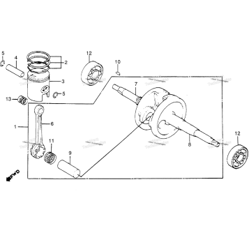 CRANKSHAFT + PISTON