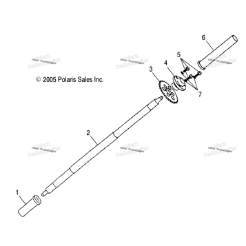 AXLE, REAR WHEEL /CB/CC