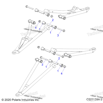 SUSPENSION, FRONT AARM MOUNTING