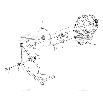 RIGHT HAND GEARCASE & BRAKE MOUNTING