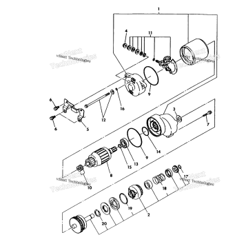 STARTING MOTOR ASSEMBLY 250 4X6