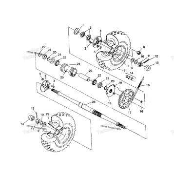 REAR WHEEL DRIVE ASSEMBLY 2X4 350L
