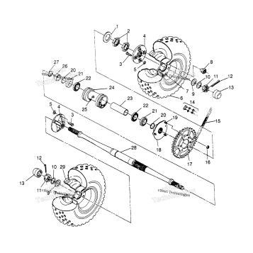 REAR WHEEL DRIVE ASSEMBLY SPORTSMAN 4X4