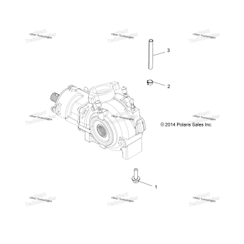 DRIVE TRAIN, GEARCASE MOUNTING, FRONT