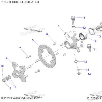 SUSPENSION, FRONT HUB, KNUCKLE & BRAKE DISC