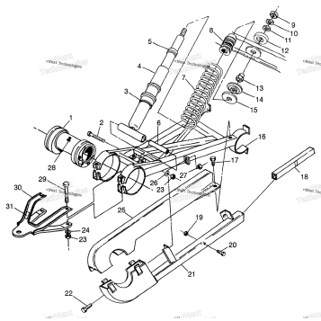 SWING ARM WELDMENT MAGNUM 6X6 W97AE42A & SWEDISH MAGNUM 6X6 S97AE4 (4940754075D003)