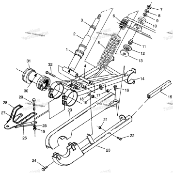 SWING ARM WELDMENT BIG BOSS 6X6 400L (4940814081C014)