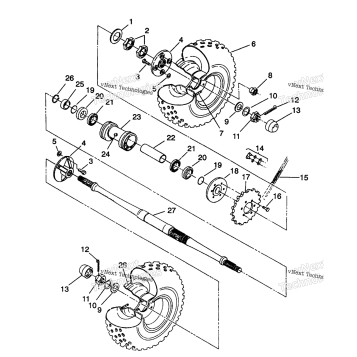 REAR WHEEL DRIVE ASSEMBLY 6X6 350L