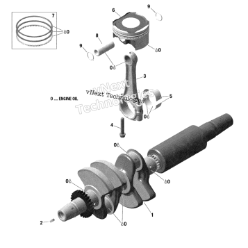 01 ROTAX - ENGINE - CRANKSHAFT AND PISTONS - 600 ACE